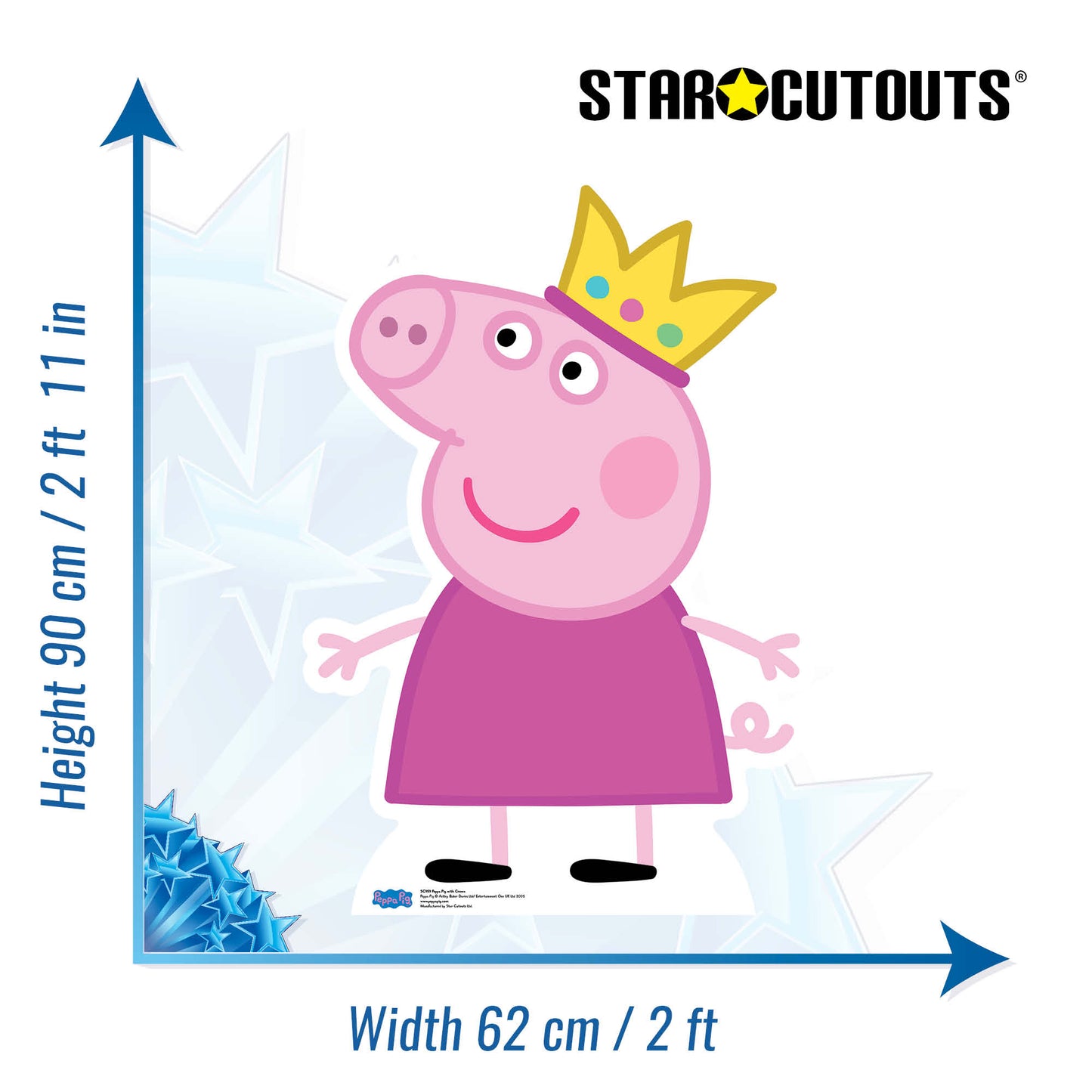 Peppa Pig Crown Cardboard Cutout