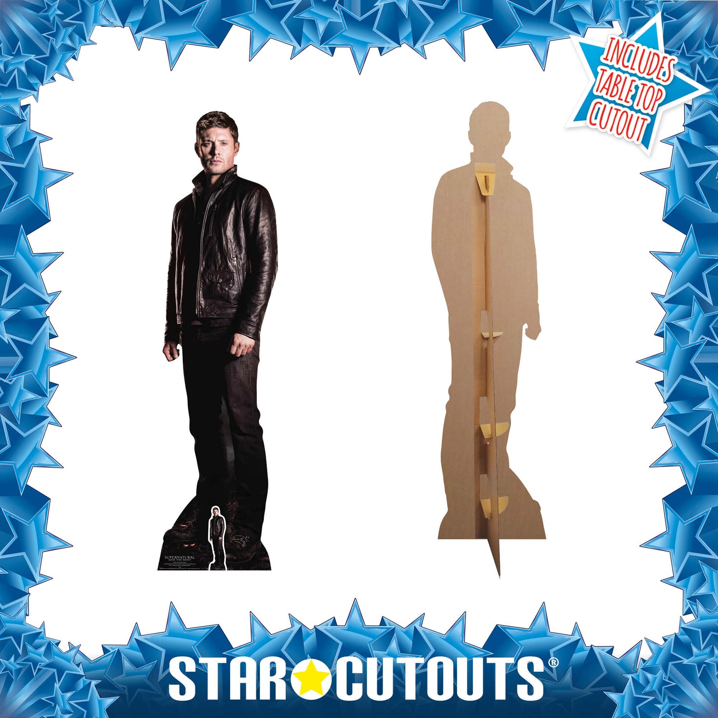 Dean Winchester Jensen Ackles Supernatural Cardboard Cutout Lifesize - mycardboardcutout
