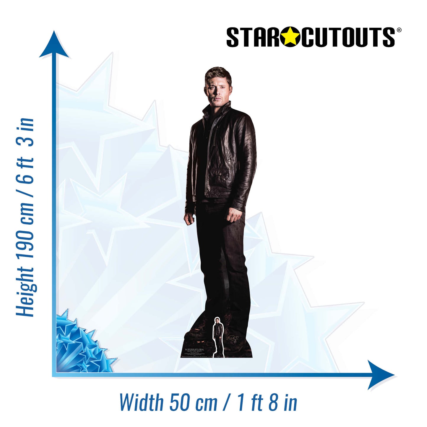 Dean Winchester Jensen Ackles Supernatural Cardboard Cutout Lifesize - mycardboardcutout