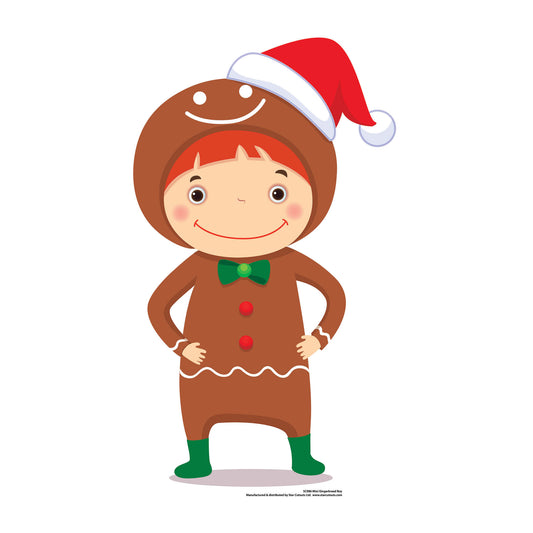 Cute Christmas Gingerbread Boy Cardboard Cutout - mycardboardcutout