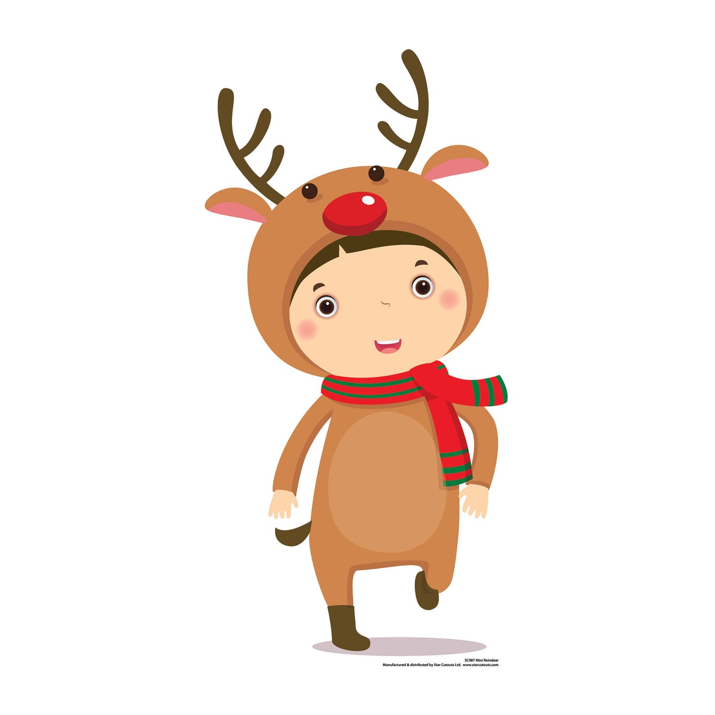 Cute Christmas Reindeer Cardboard Cutout - mycardboardcutout