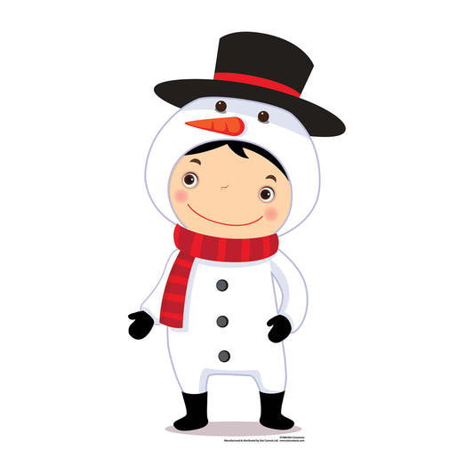 Cute Christmas Snowman Cardboard Cutout - mycardboardcutout