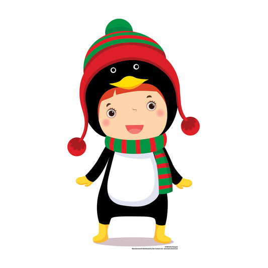 Cute Christmas Penguin Cardboard Cutout - mycardboardcutout