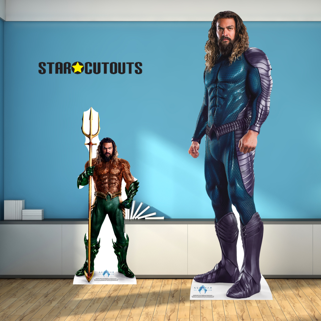 SC4407 Aquaman Blue Suit Jason Momoa Cardboard Cut Out Height 192cm - mycardboardcutout