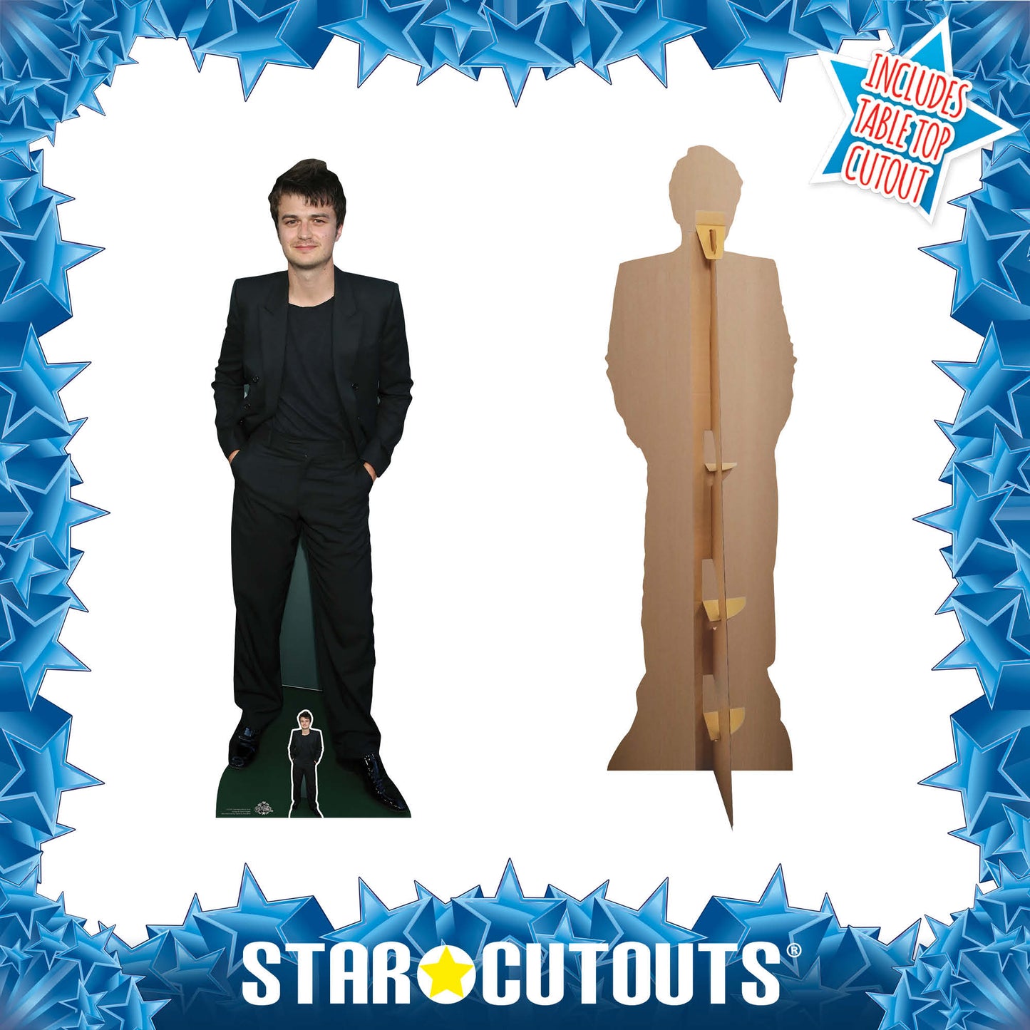 Joe Keery Black Suit Cardboard Cutout Stranger Things Actor - mycardboardcutout
