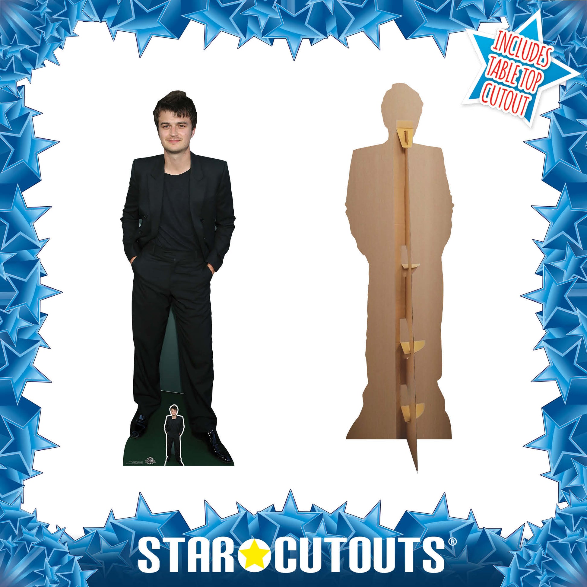 Joe Keery Black Suit Cardboard Cutout Stranger Things Actor - mycardboardcutout