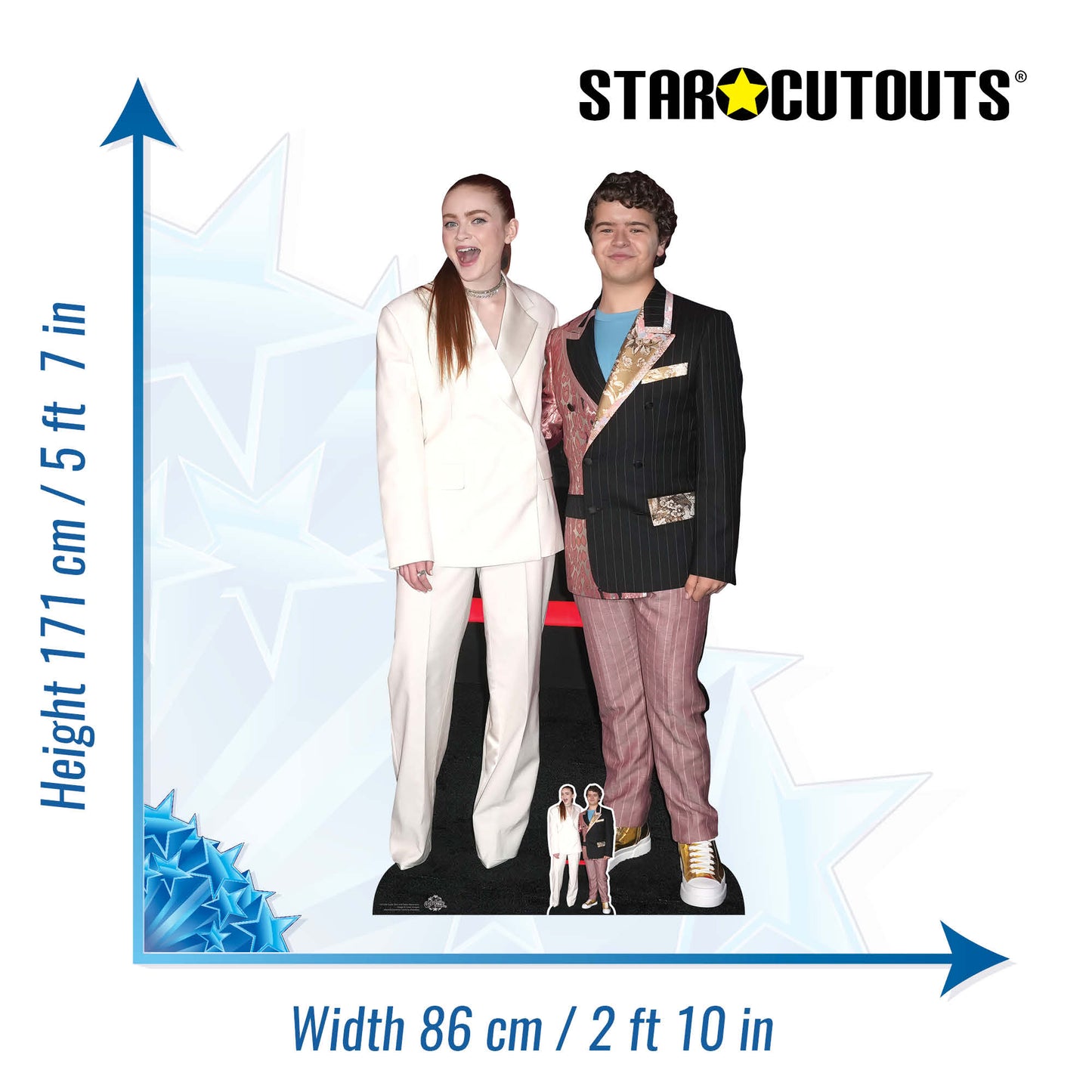 Sadie Sink and Gaten Matarazzo Cardboard Cutout Lifesize - mycardboardcutout