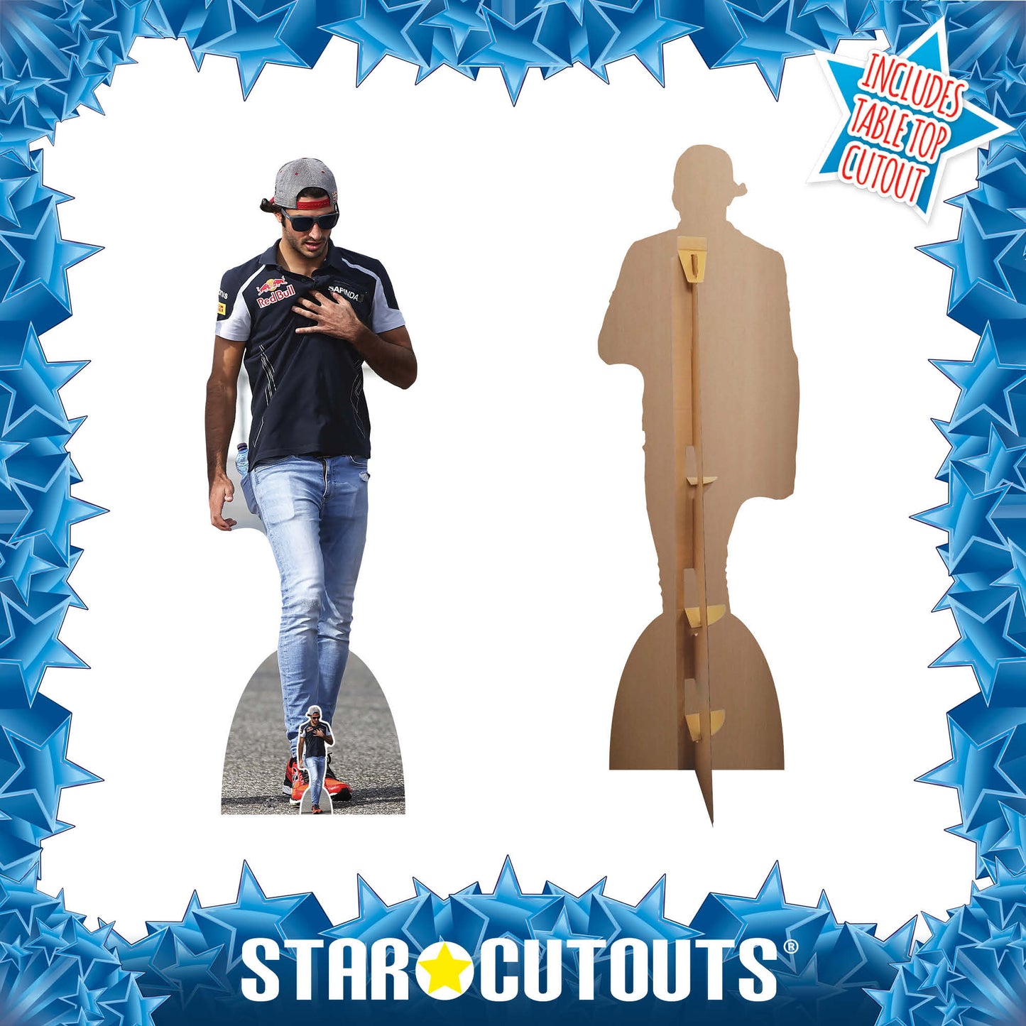 Carlos Sainz Cardboard Cutout Life Size with Mini Cutout - mycardboardcutout