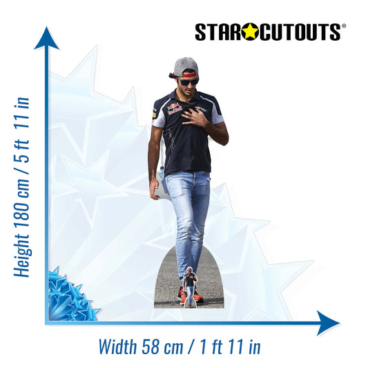 Carlos Sainz Cardboard Cutout Life Size with Mini Cutout - mycardboardcutout