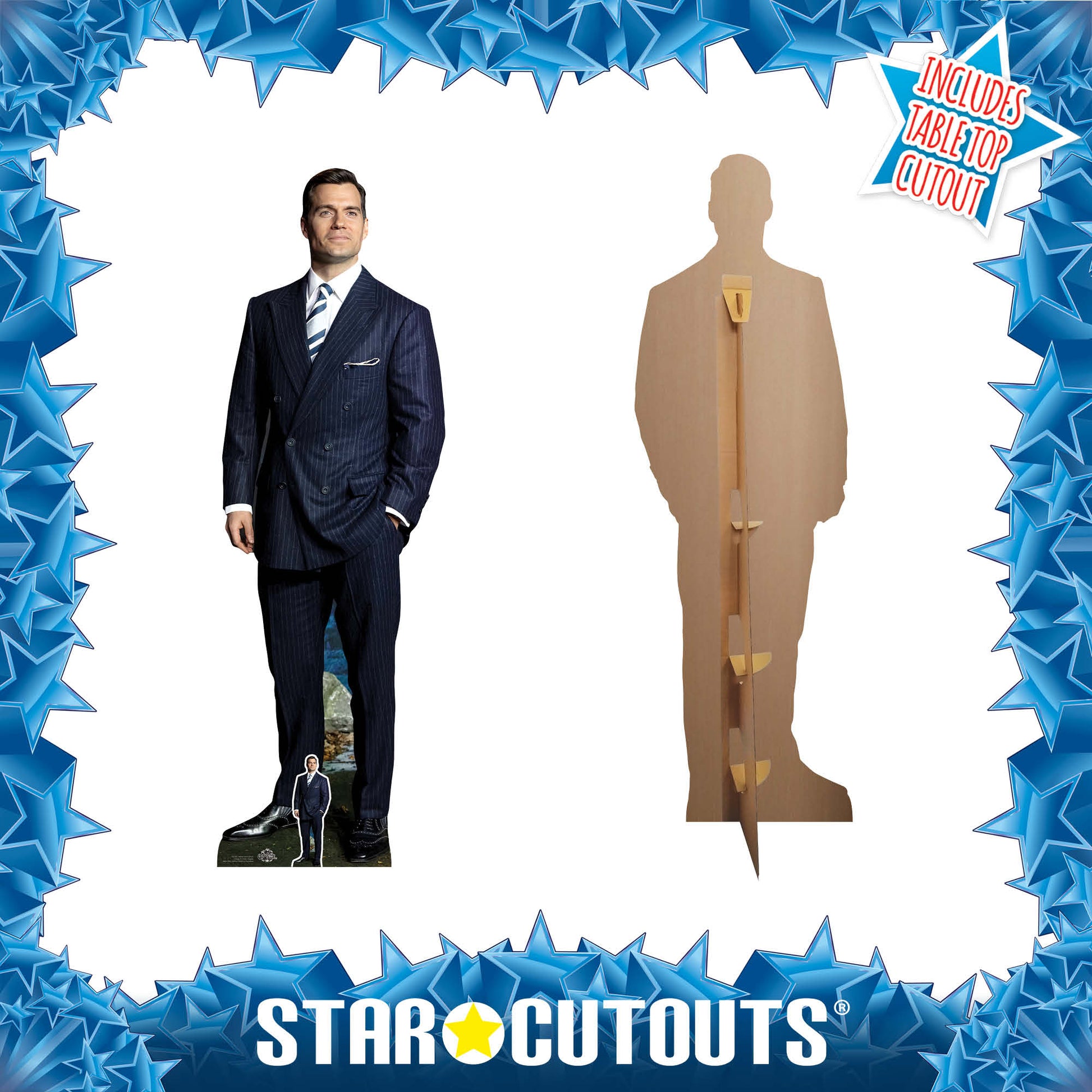 Henry Cavill Black Suit White Shirt Cardboard Cutout - mycardboardcutout