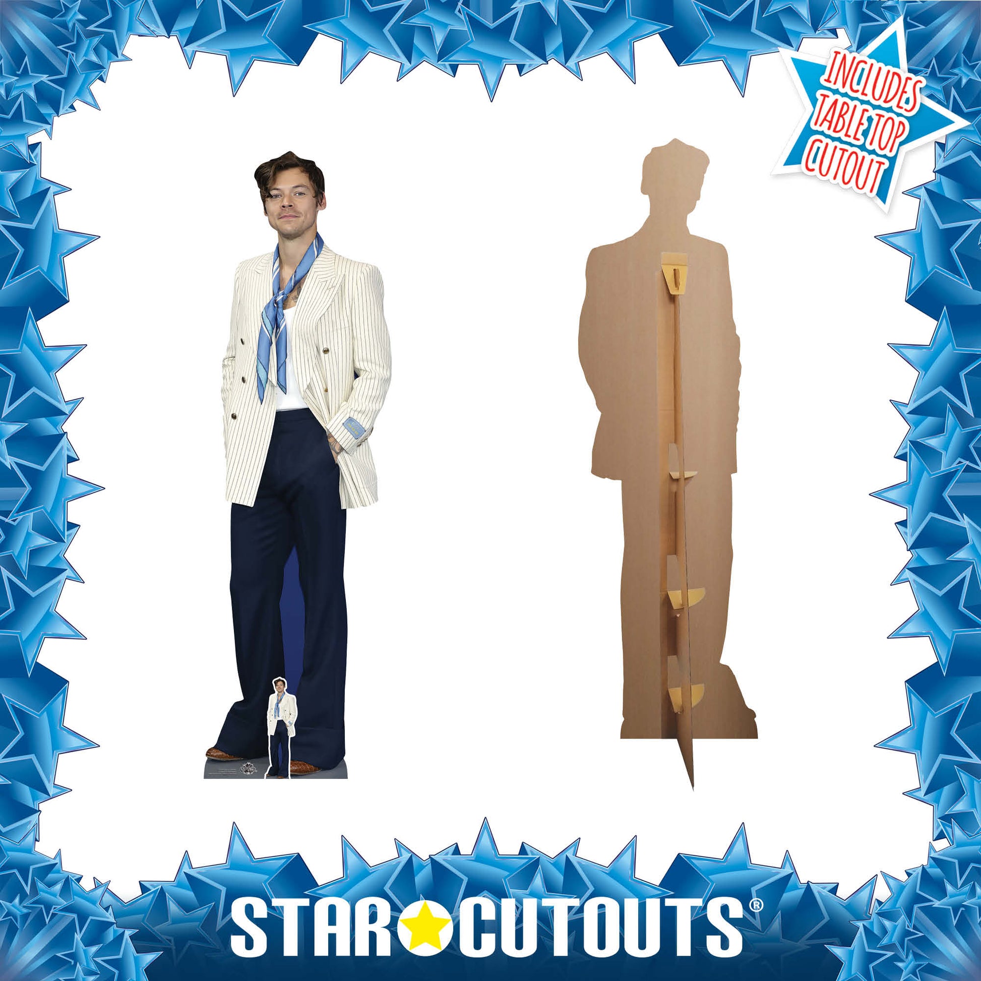 Harry Styles White Jacket Cardboard Cutout - mycardboardcutout