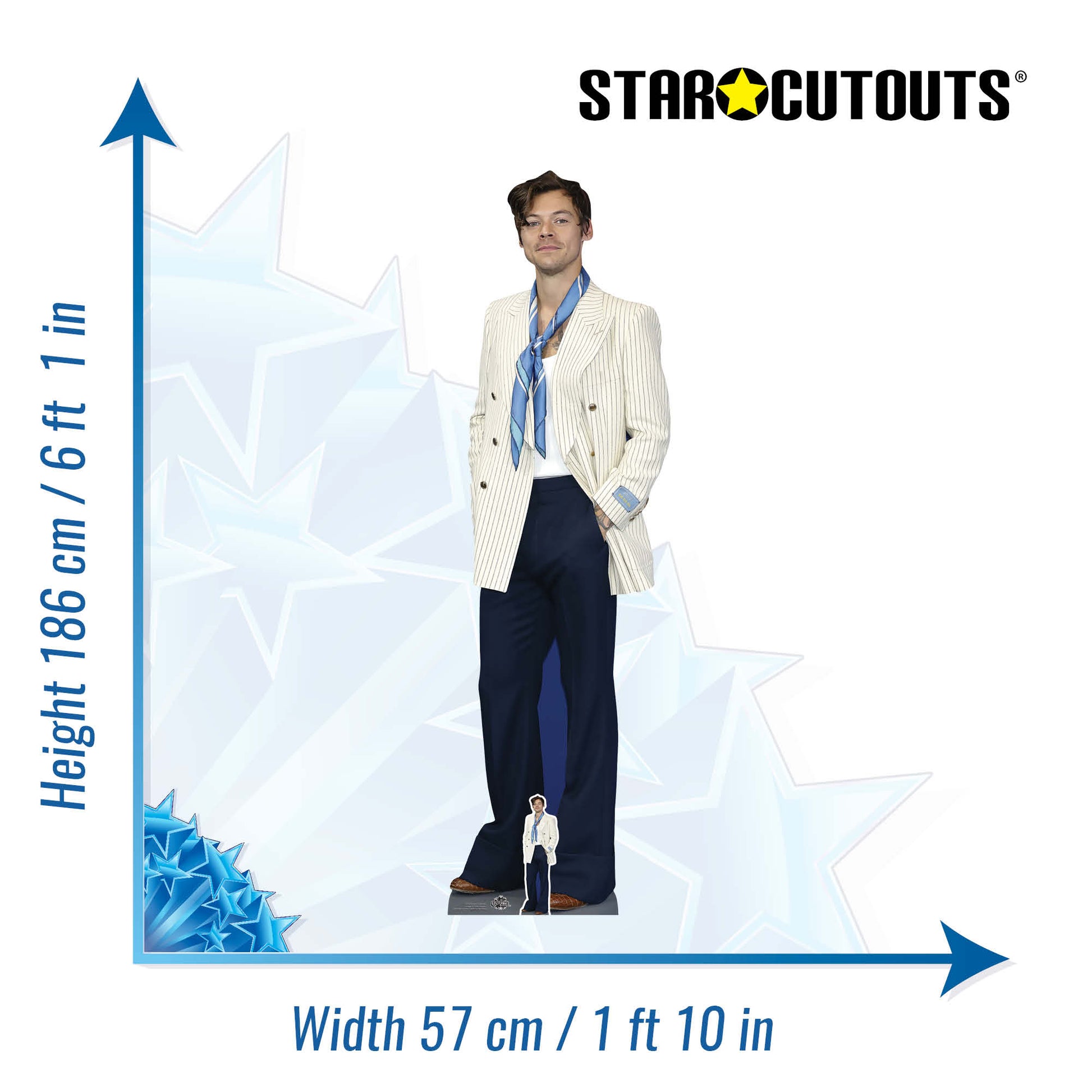 Harry Styles White Jacket Cardboard Cutout - mycardboardcutout