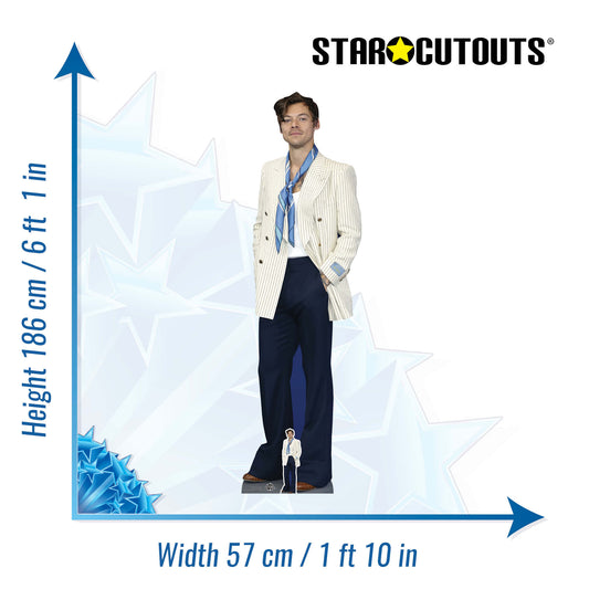 Harry Styles White Jacket Cardboard Cutout - mycardboardcutout