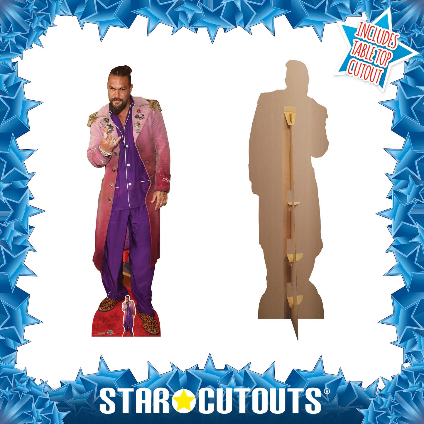 Jason Momoa Purple Cardboard Cutout - mycardboardcutout
