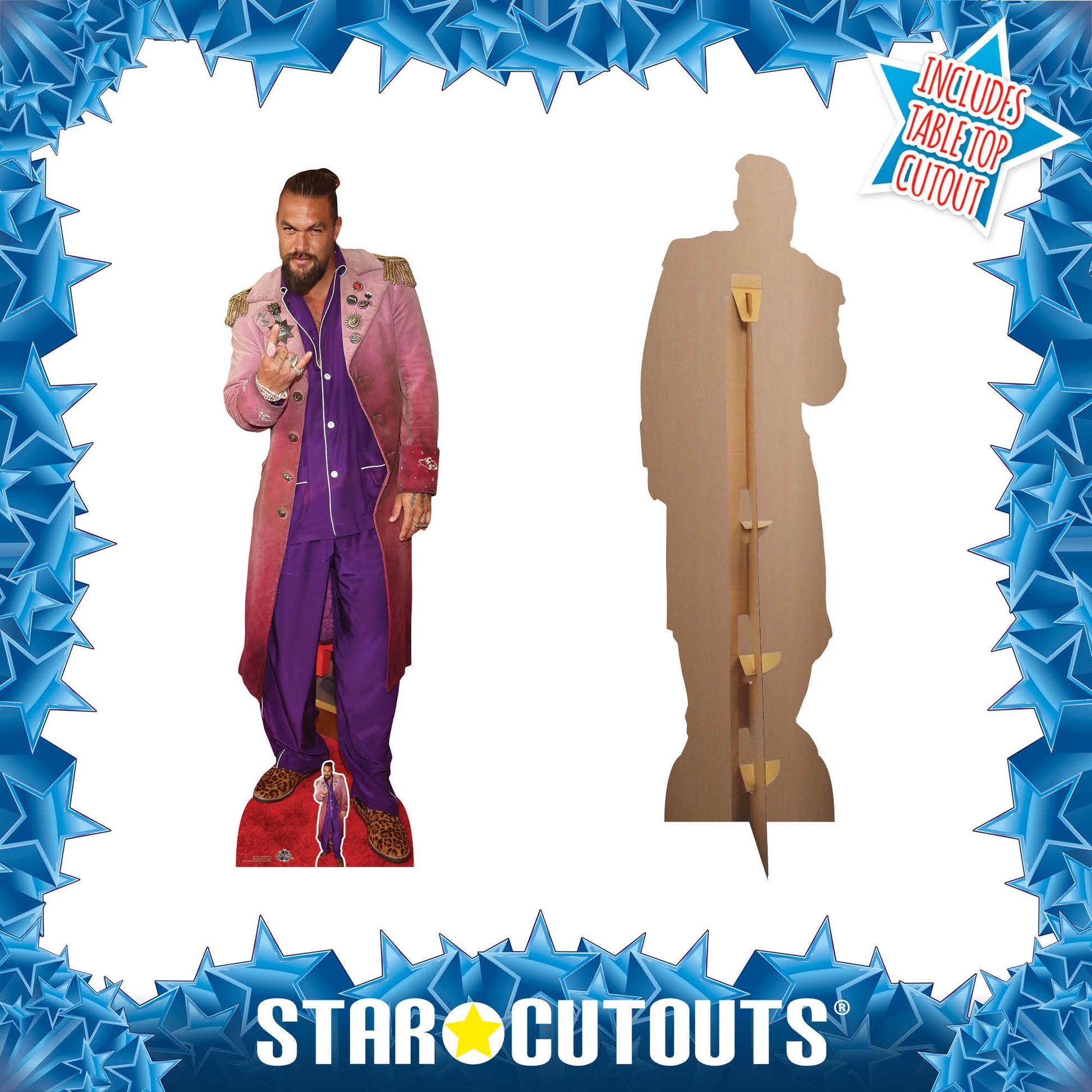 Jason Momoa Purple Cardboard Cutout - mycardboardcutout