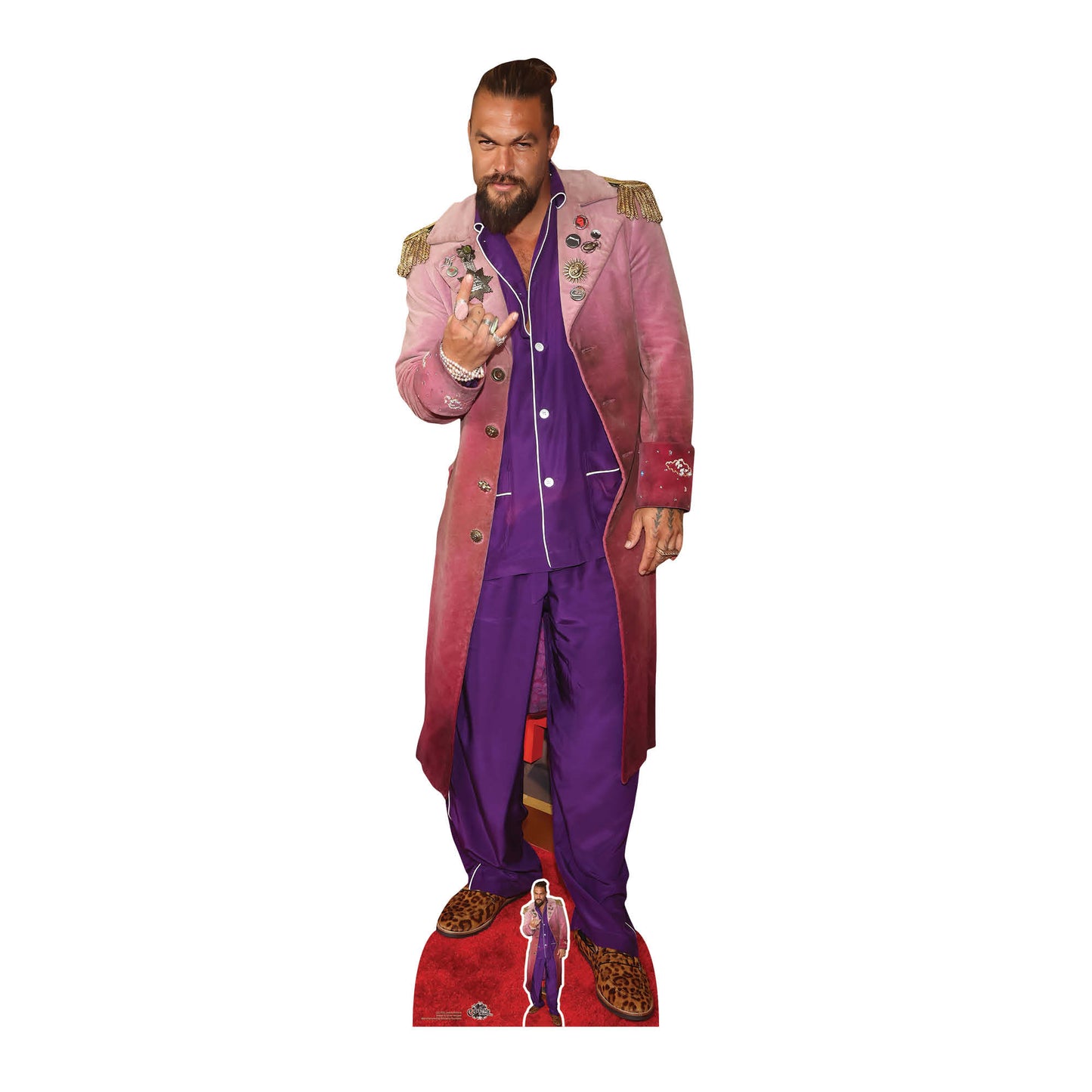 Jason Momoa Purple Cardboard Cutout - mycardboardcutout