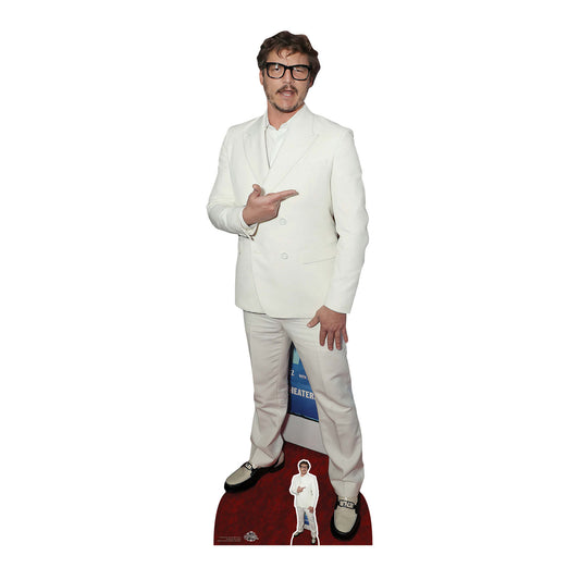 Pedro Pascal White Suit Cardboard Cutout - mycardboardcutout