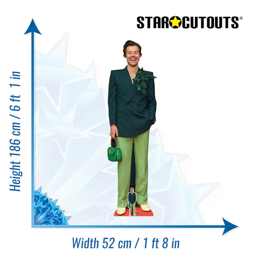 Harry Styles Green Cardboard Cutout - mycardboardcutout