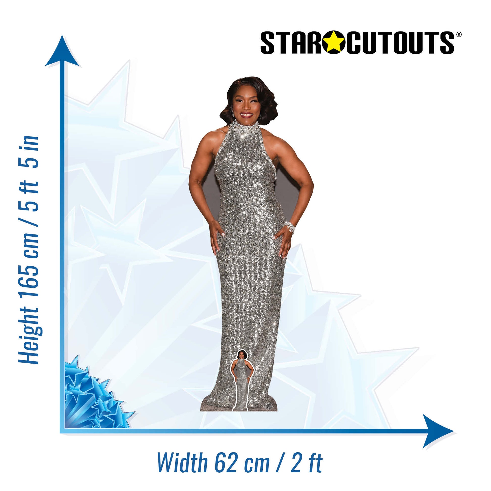 Famous Actor Angela Bassett Cardboard Cutout - mycardboardcutout