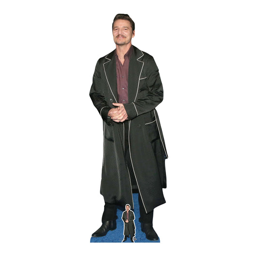Pedro Pascal Long Black Coat Cardboard Cutout - mycardboardcutout