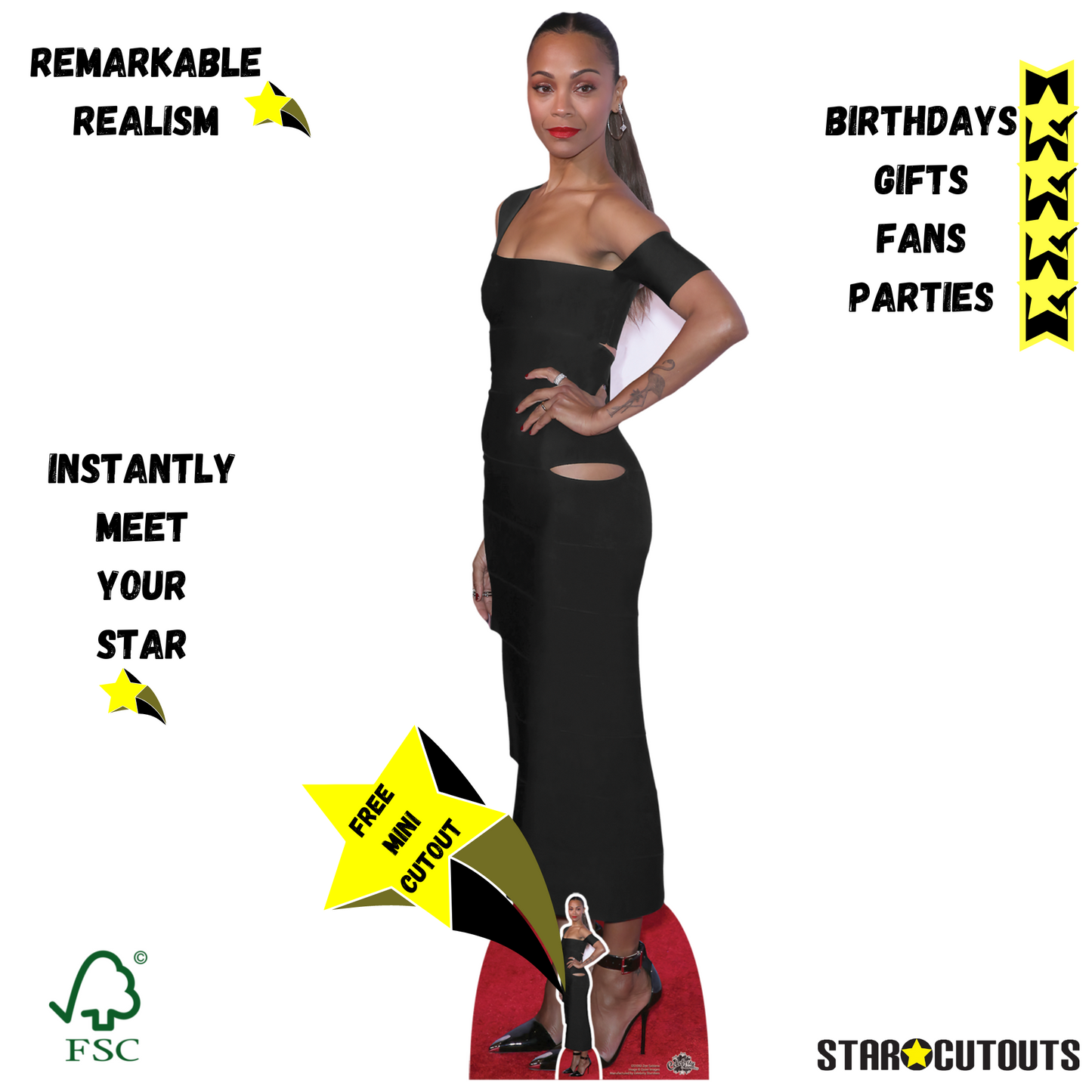 Zoe Saldana Cardboard Cutout - mycardboardcutout