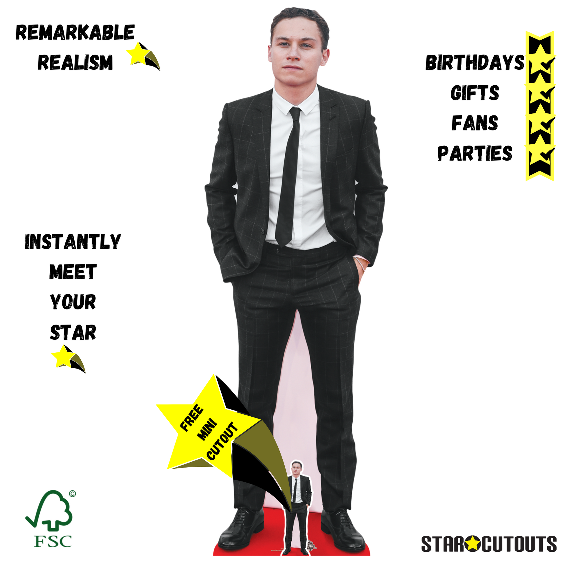 Finn Cole Cardboard Cutout - mycardboardcutout