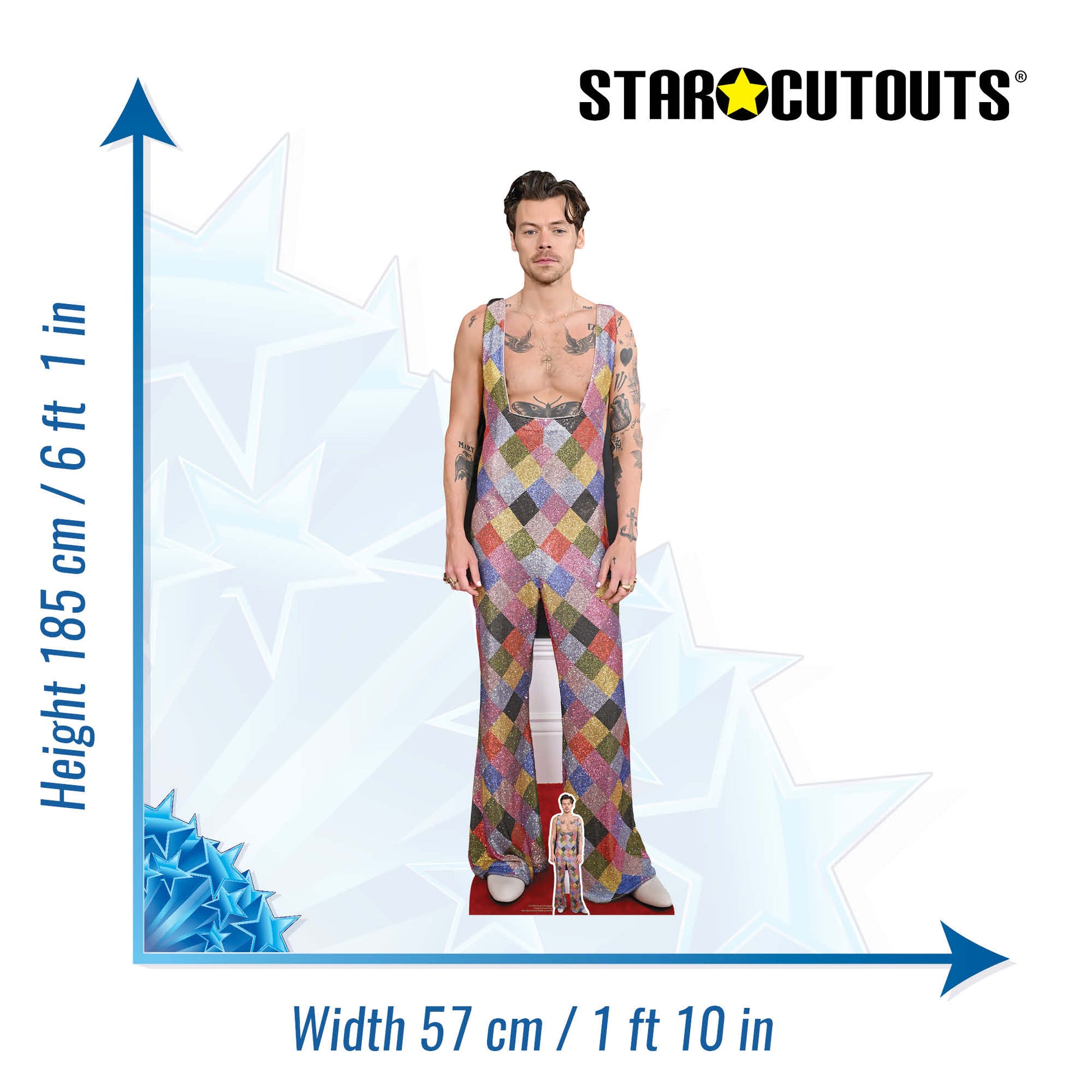 Harry S Dungarees Cardboard Cutout - mycardboardcutout