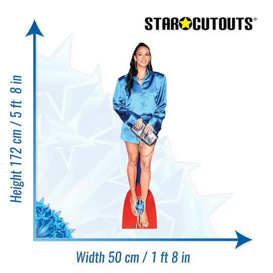 Famous Presenter Alesha Dixon Cardboard Cut Out Life Size With Mini - mycardboardcutout