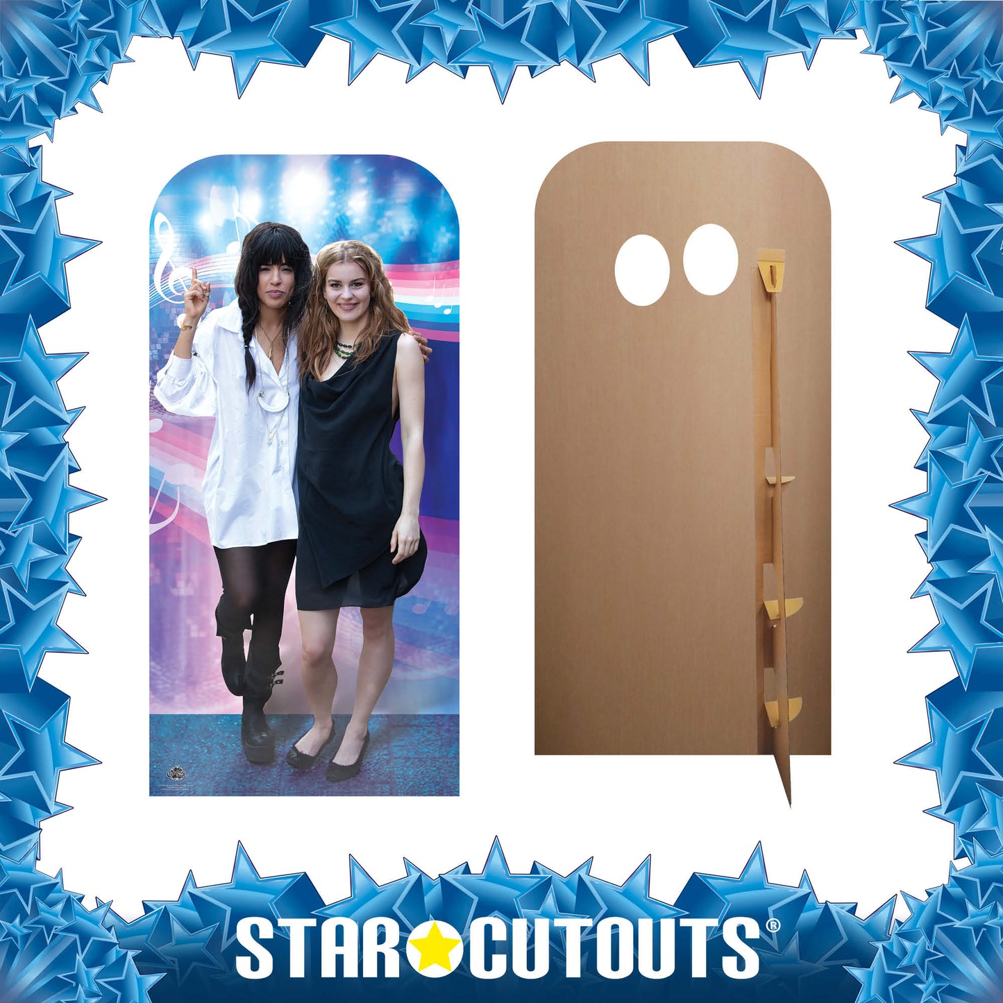 Loreen and Emmelie Stand In Cardboard Cut Out Life Size - mycardboardcutout