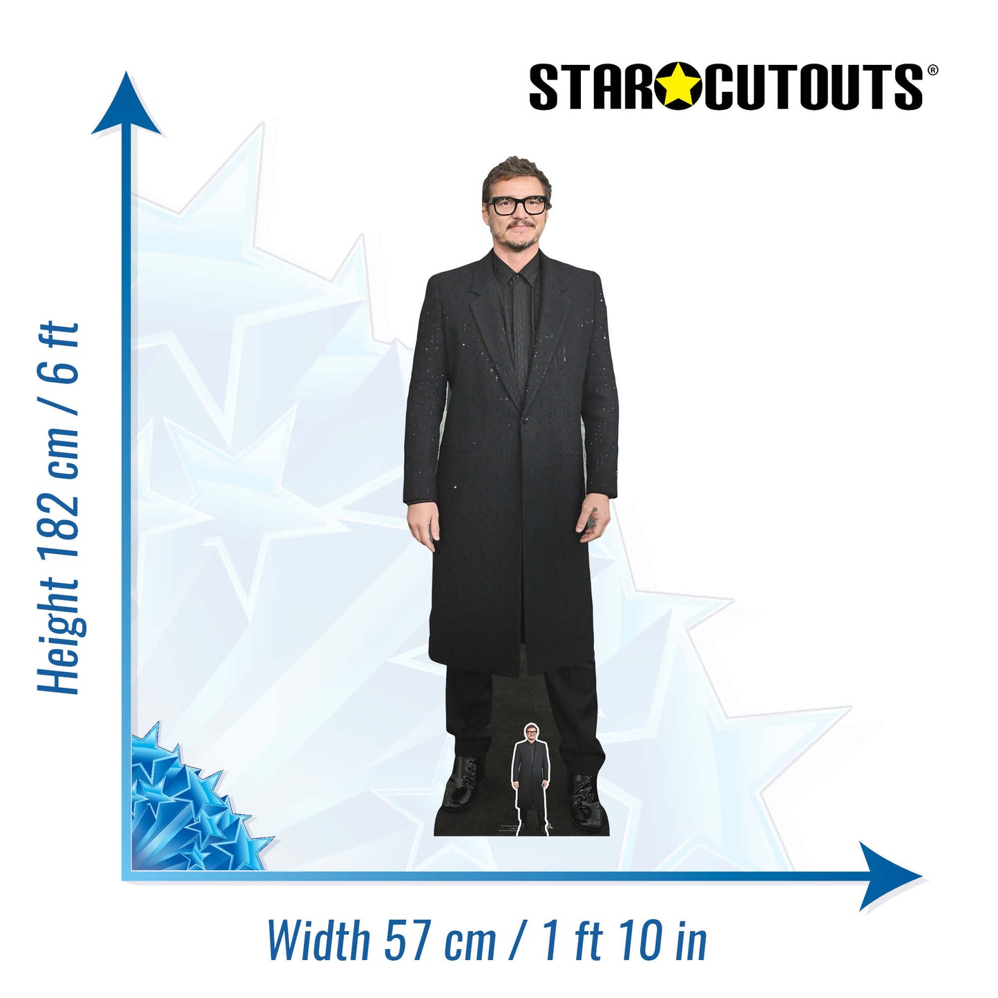 Pedro Pascal Long Coat Cardboard Cutout - mycardboardcutout