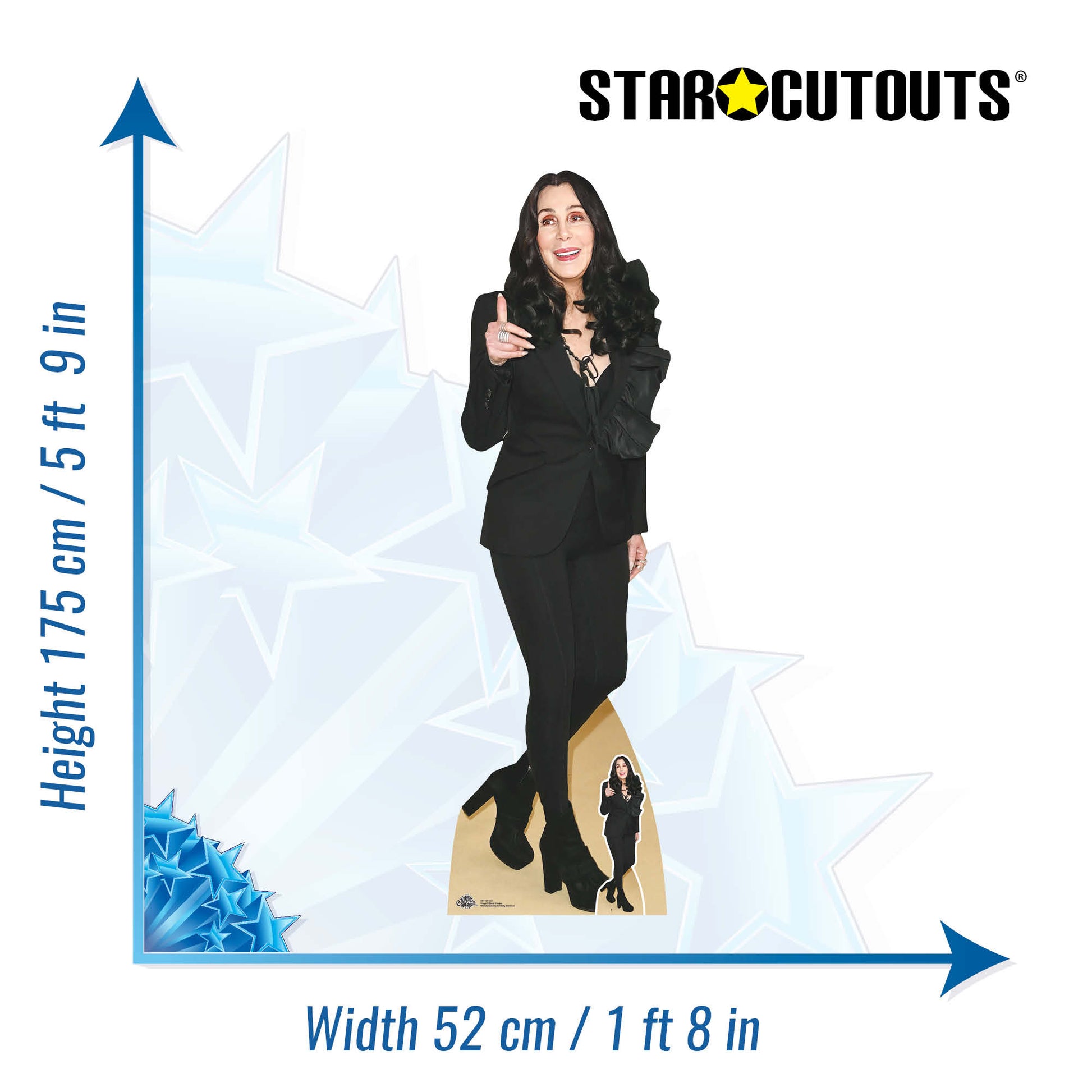 Cher ThumbsUp Lifesize Cardboard Cutout - mycardboardcutout