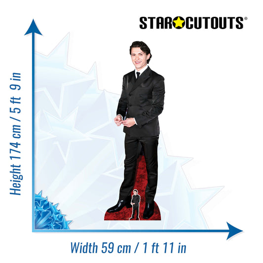 Tom Holland Smile & Cufflinks Cardboard Cutout - mycardboardcutout