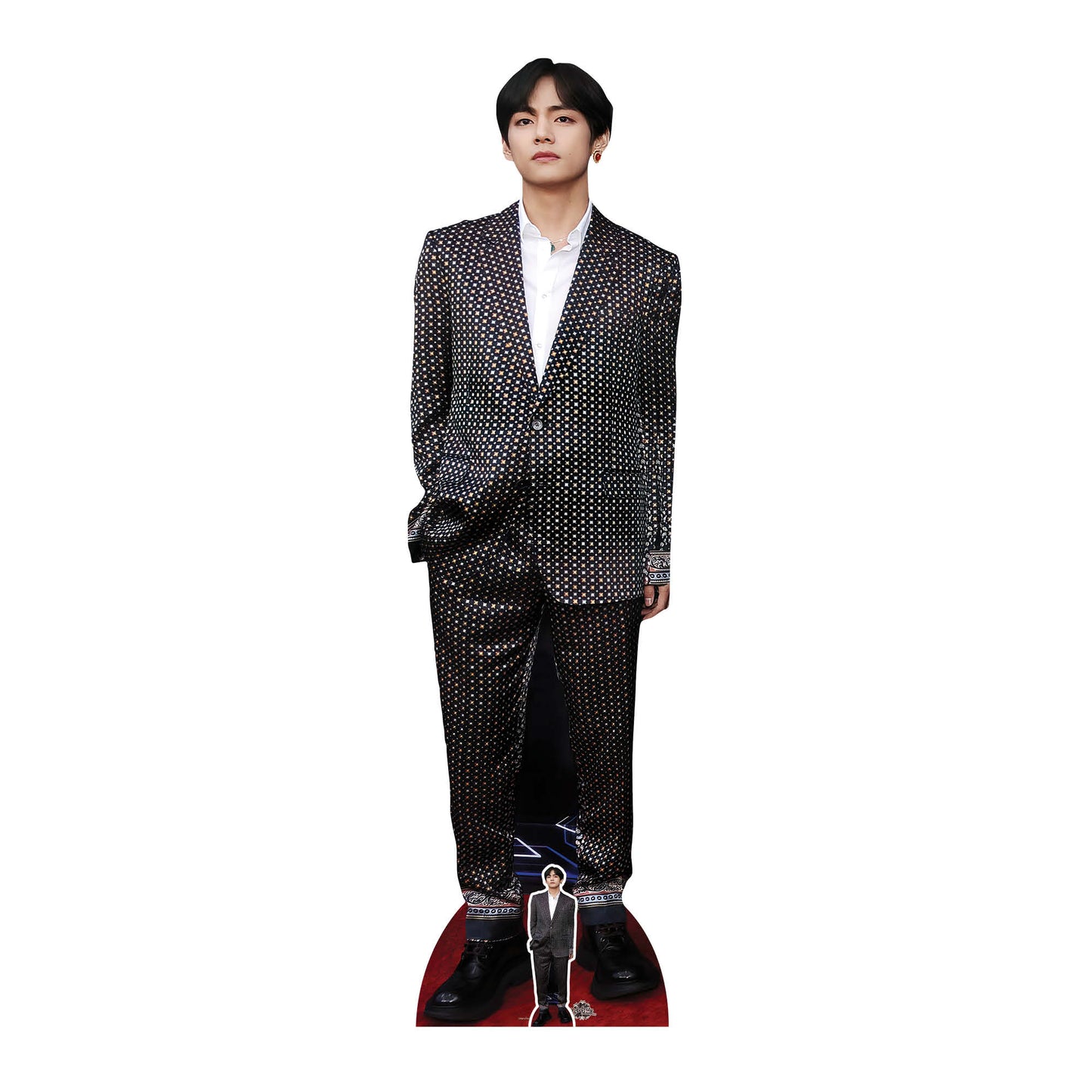 V Check Kim Tae-hyung BTS Cardboard Cutout - mycardboardcutout