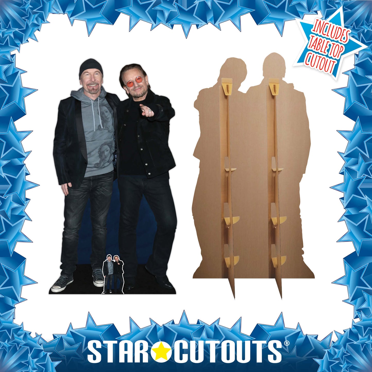 Bono and Edge Lifesize Cardboard Cutout