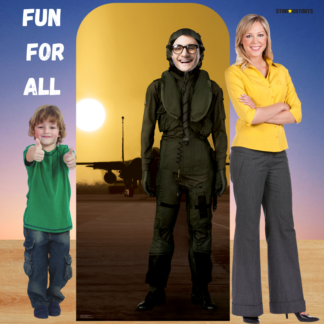 Fighter Pilot Stand In Cardboard Cutout - mycardboardcutout