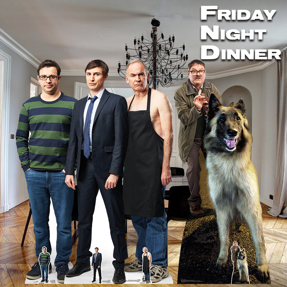 Group Jonny Adam Jim Dad Friday Night Dinner Cardboard Cutout - mycardboardcutout