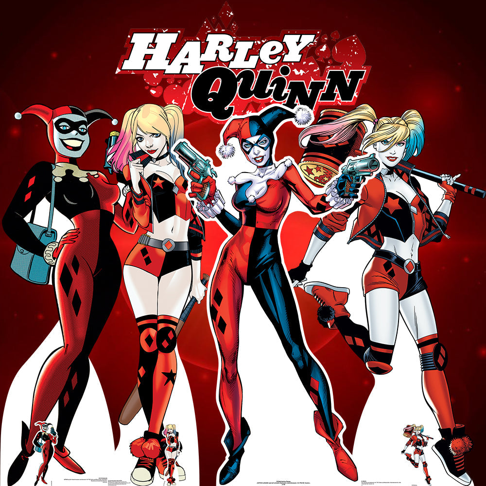 Harley Quinn Comic Baseball Bat Graphic Artwork Cardboard Cutout