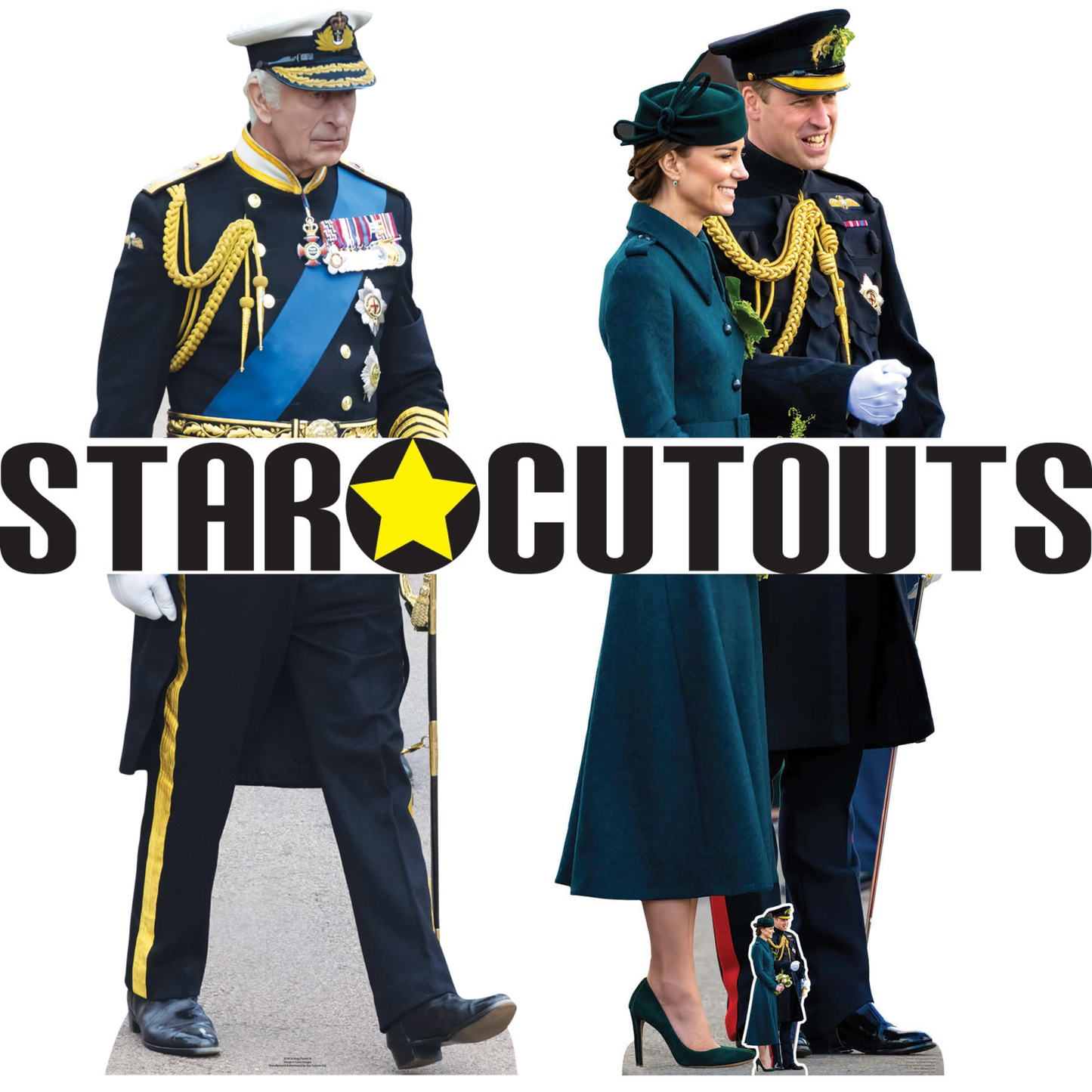 King Charles Marching Star Mini Cardboard Cutout - mycardboardcutout