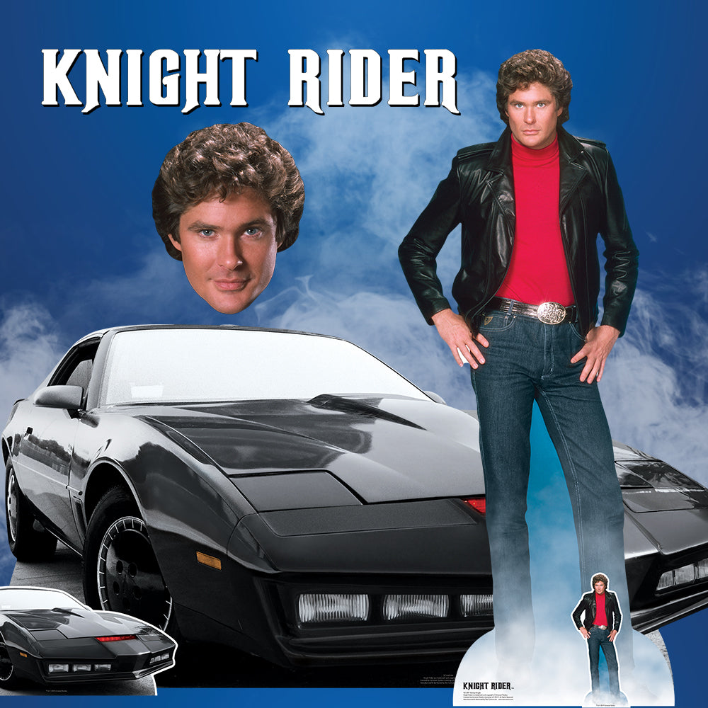 Michael Knight David Hasselhoff Knight Rider Cardboard Cutout - mycardboardcutout