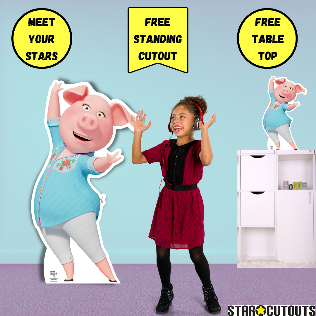 Rosita Pig Sing 2 Cardboard Cutout Official - mycardboardcutout