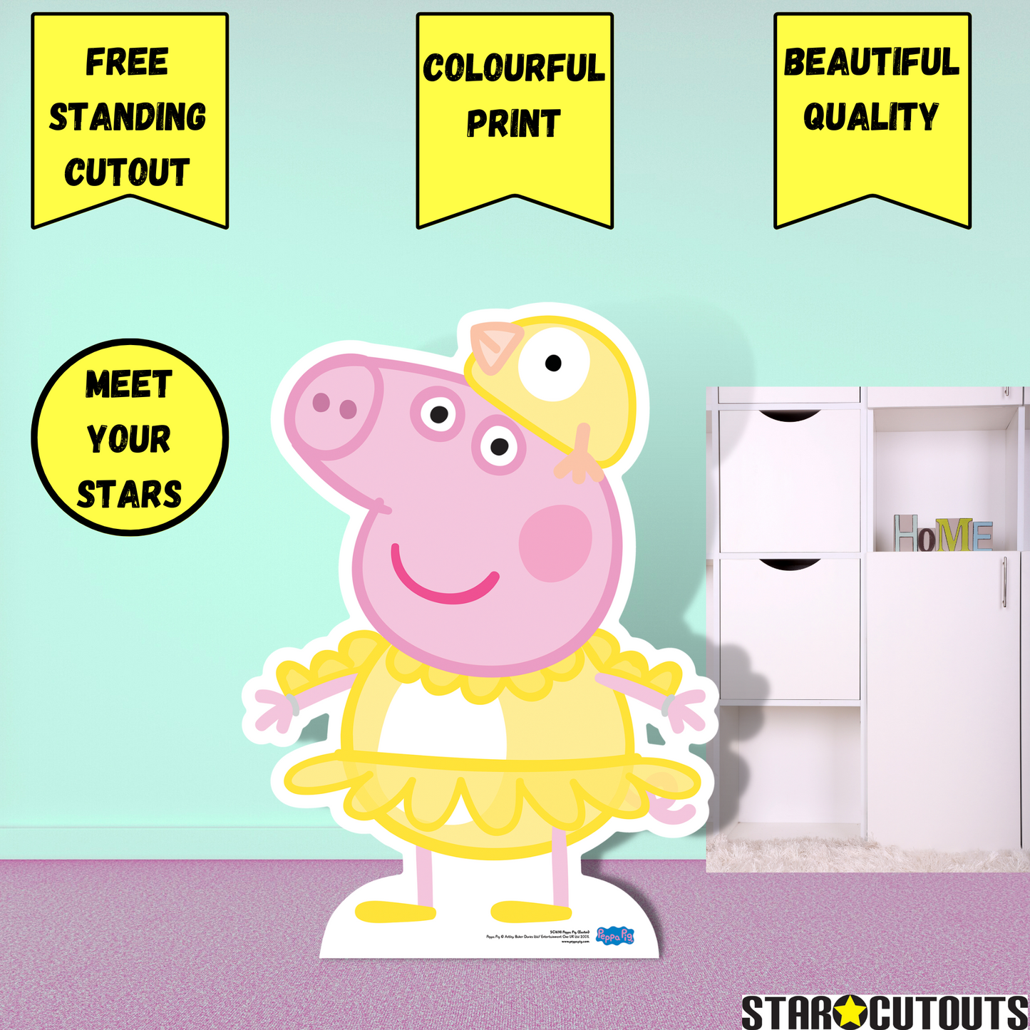 Peppa Pig Chicken Easter Cardboard Cutout - mycardboardcutout