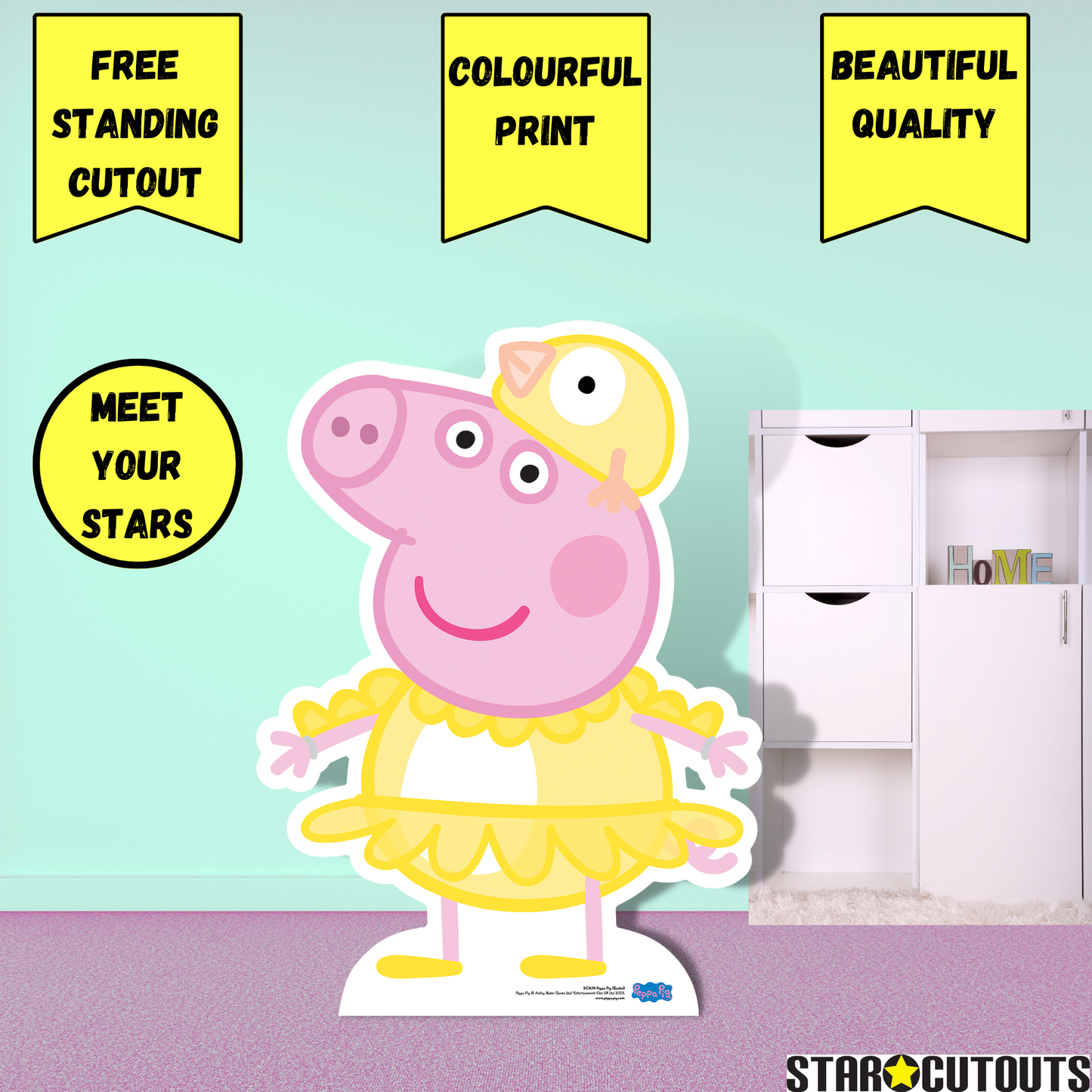 Peppa Pig Chicken Easter Cardboard Cutout