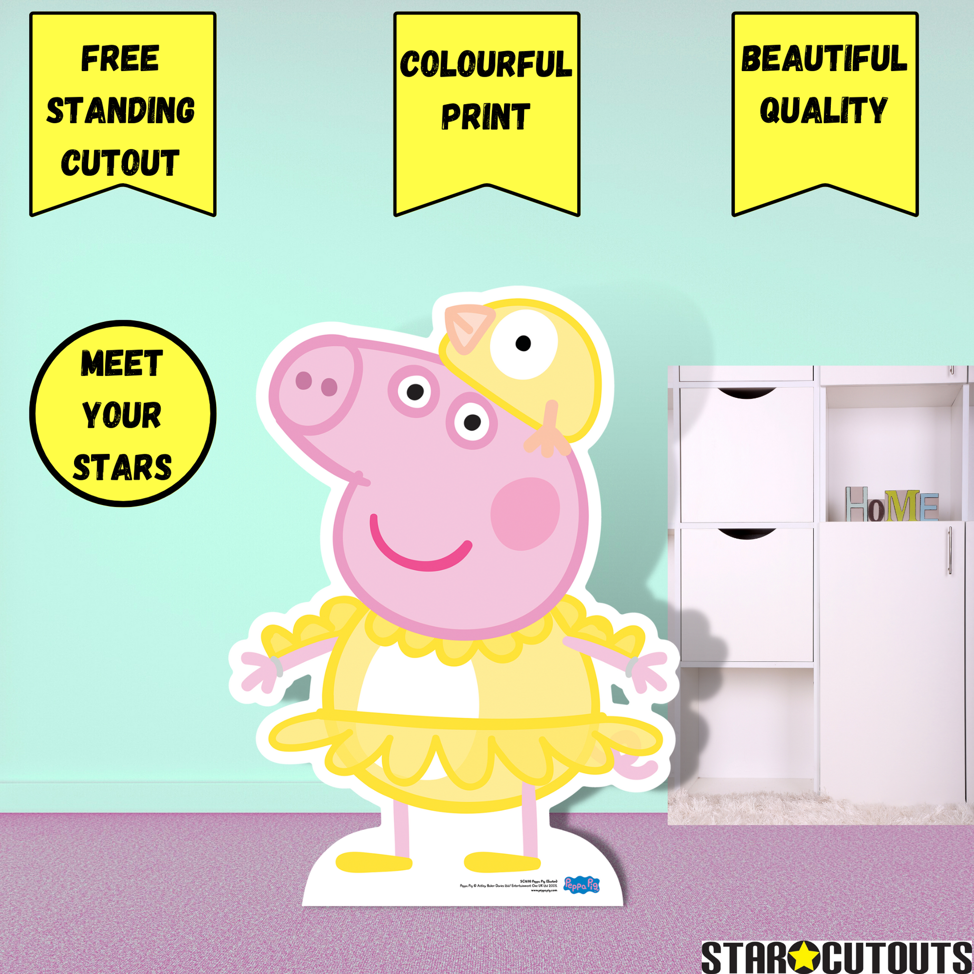 Peppa Pig Chicken Easter Cardboard Cutout - mycardboardcutout