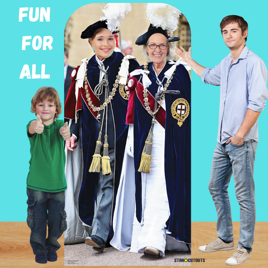 King Charles and Camilla - Order of the Garter Stand In Cardboard Cutout - mycardboardcutout