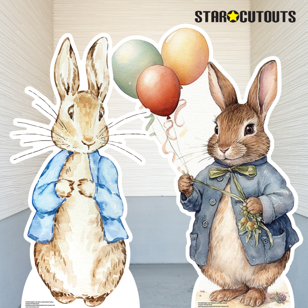 SC4440 Rabbit Blue Jacket Cardboard Cut Out Height 93cm - mycardboardcutout