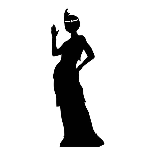 Flapper Girl Double Black Silhouette Cutout - mycardboardcutout