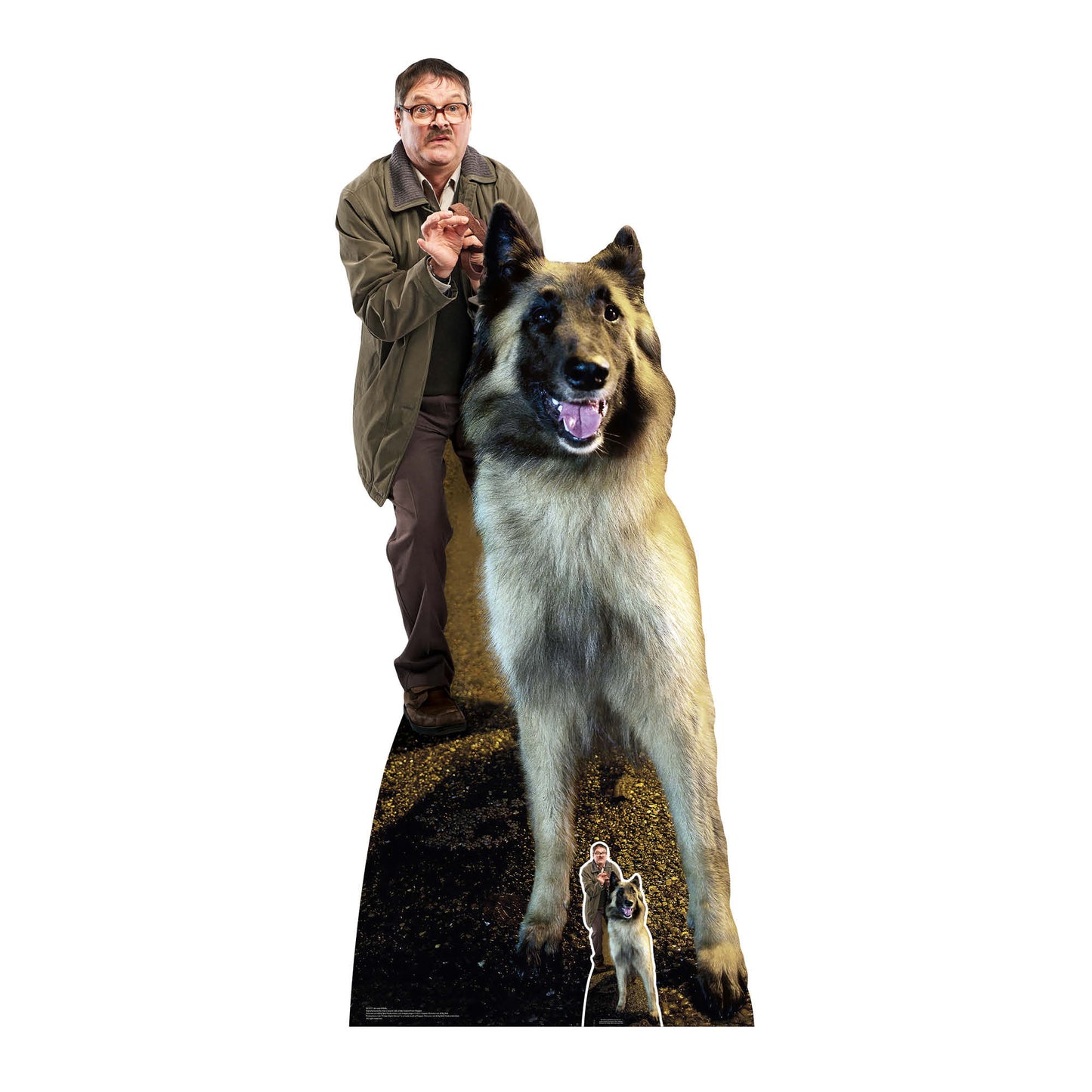 Jim Mark Heap and Wilson Dog Good Boy  Friday Night Dinner Cardboard Cutout