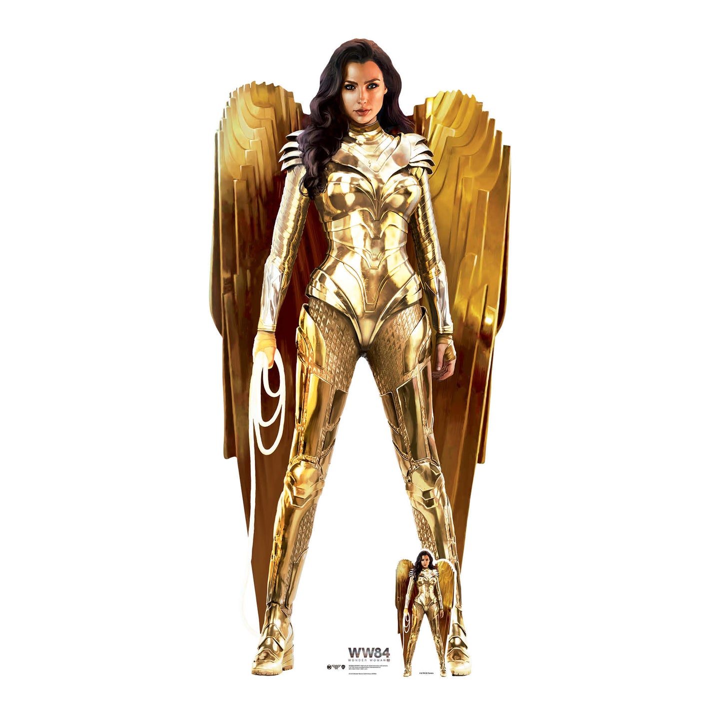 Wonder Woman Gold Armour WW84 Gal Gadot Cardboard Cutout - mycardboardcutout
