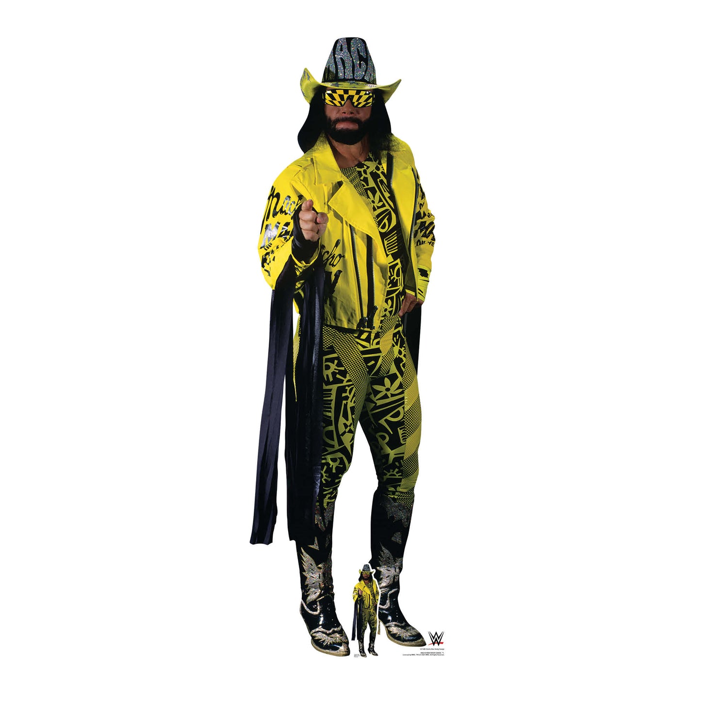 Macho Man Randy Savage Yellow Suit WWE Cardboard Cutout Lifesize - mycardboardcutout