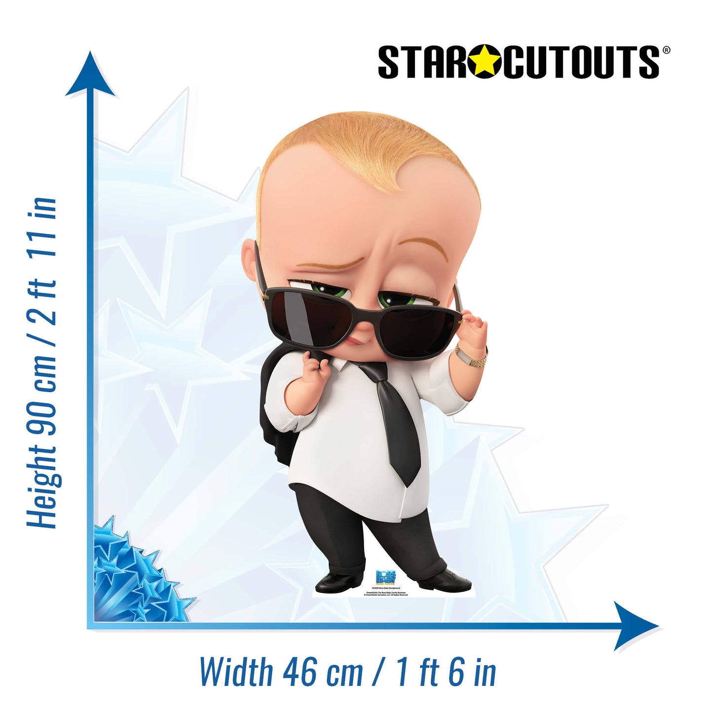Boss Baby Sun Glasses Cardboard Cutout Height 90cm - mycardboardcutout
